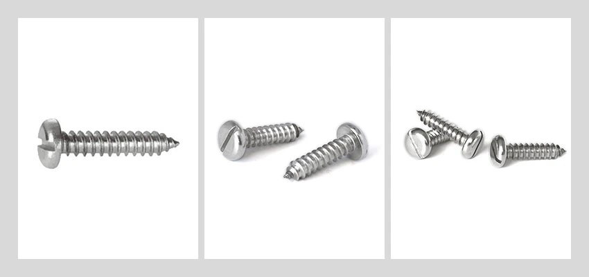slotted pan head self tapping screws types